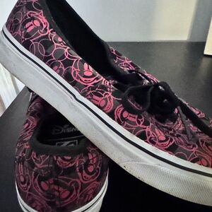 Vans x Disney Black & Red Mickey Mouse Sneakers Men’s 8/Womens’s 9.5